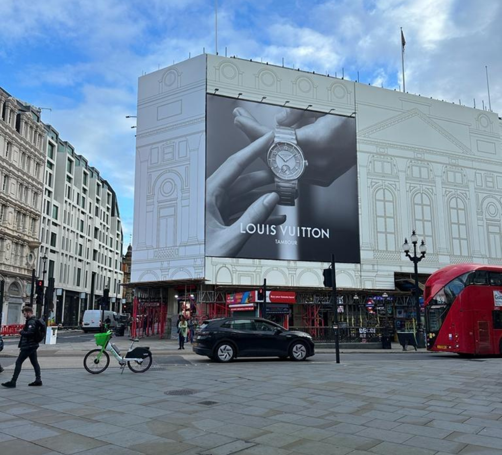 Scaffolding at Piccadilly Circus Westminster London