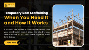 Temporary roof scaffolding