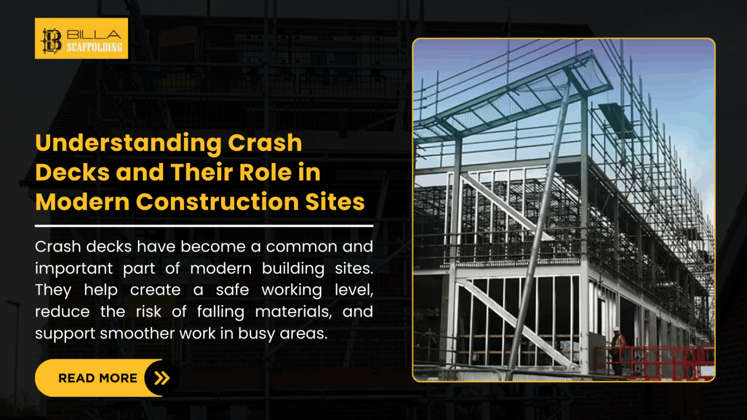 Crash Deck Safety Platforms for Construction Sites